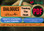 Thanking The Host Dialogues with PDF, Learn English with Dialogues