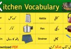 kitchen vocabulary pdf