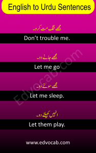 Daily Use English to Urdu Sentences for Spoken English